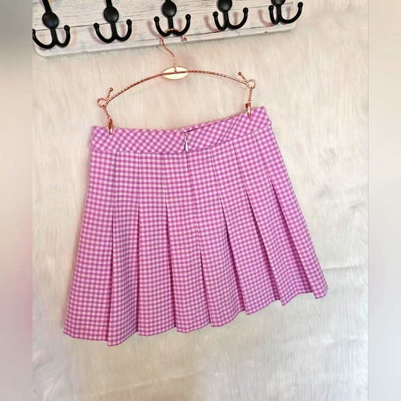 Sunday Best Coquette Gingham Pleated Mini Skirt (NWOT) - Picture 4 of 6